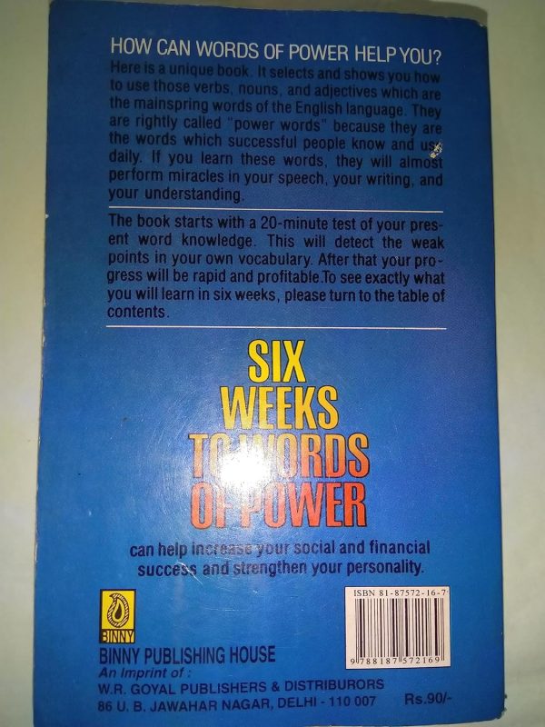 Six Weeks To Words Of Power