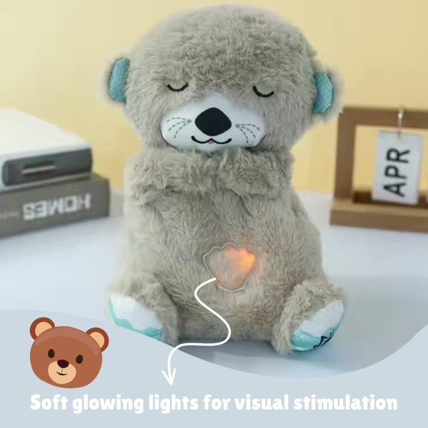 Breathing Teddy Otter – Plush Sleep Toy with Soothing Music, Glowing Lights & Rhythmic Motion