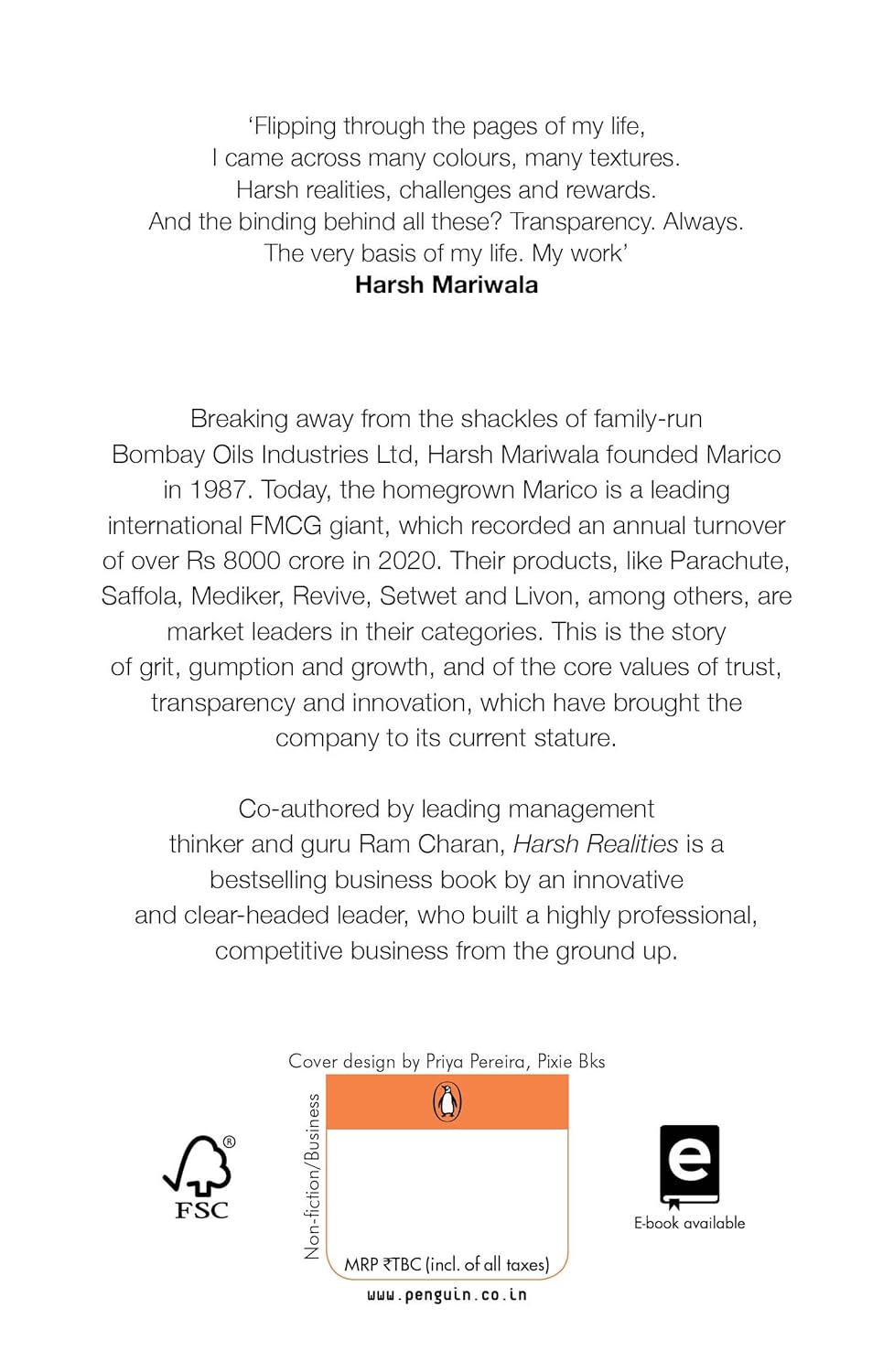 Harsh Realities: The Making of Marico by Harsh Mariwala, Ram Charan (Author) - Image 2