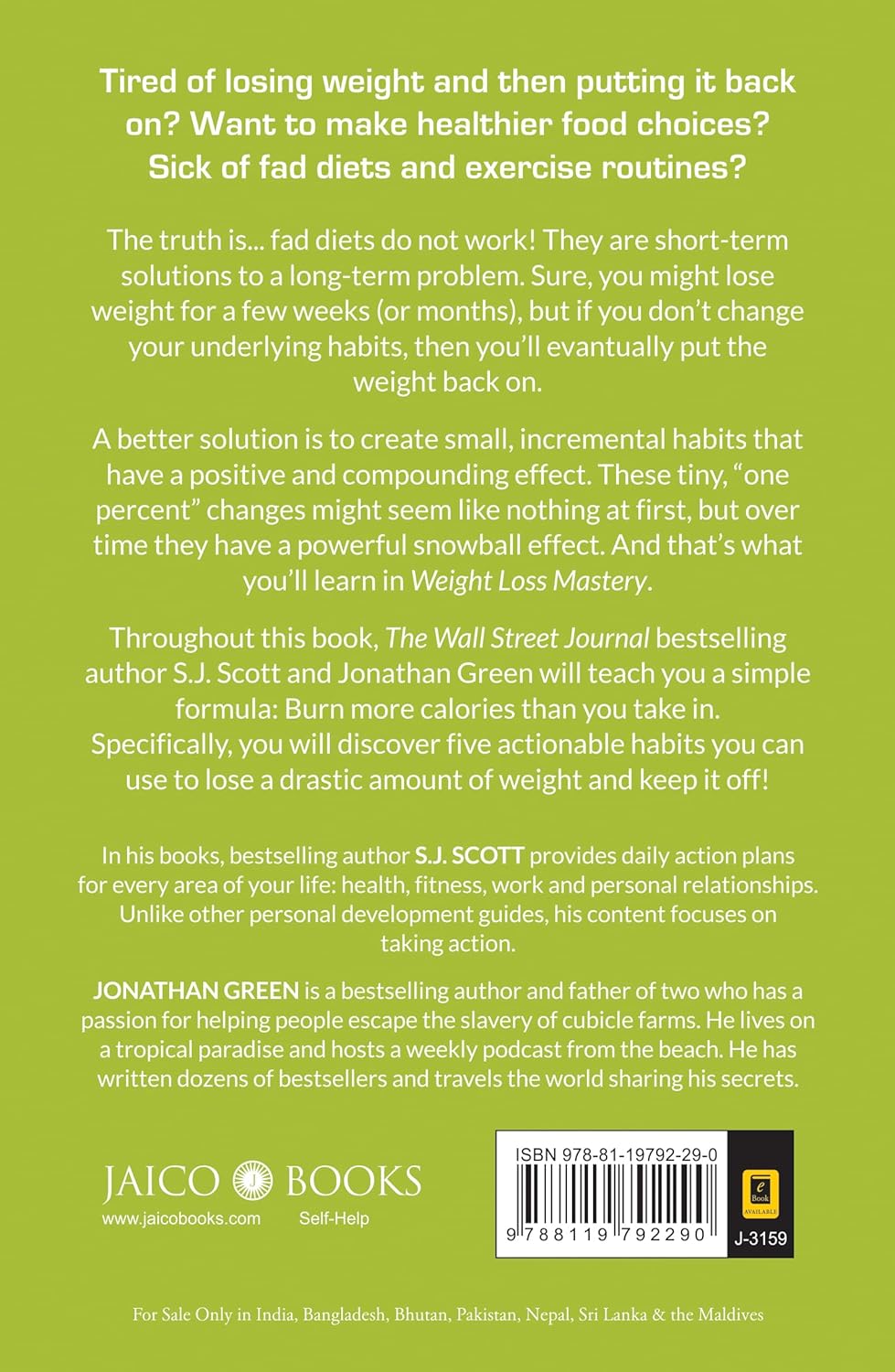 Weight Loss Mastery: 5 Habits to Shed Belly Fat and keep it off for Good by S. J. Scott (Author), Jonathan Green (Author) - Image 2