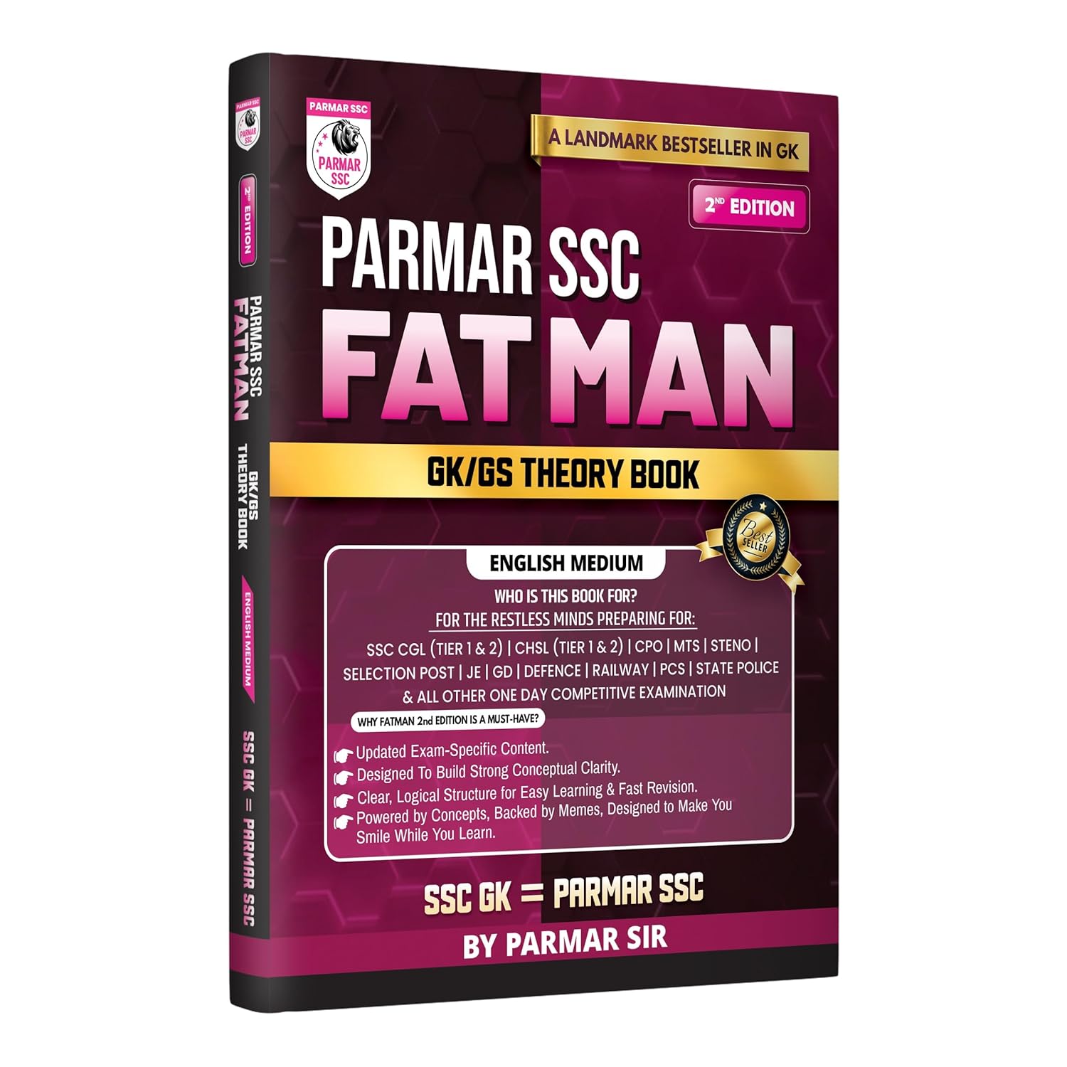 PARMAR SSC Fatman | GK/GS Theory Book | English Medium | 2nd Edition, 2026 | Useful For SSC CGL and CHSL (Tier 1 & 2) | CPO | MTS | Steno | Selection … One Day Competitive Examination | Parmar Sir